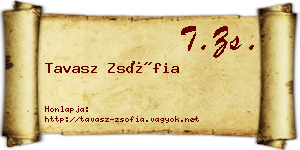 Tavasz Zsófia névjegykártya